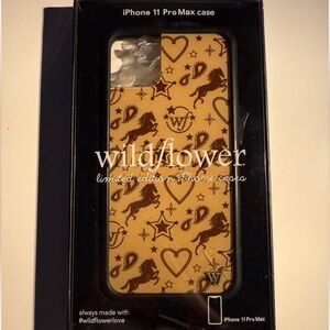 Wildflowers iPhone 11 Pro Max Case - Tan with Brown Unicorns